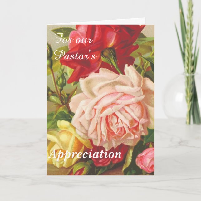 Cartão De Festividades Pela Apreciação do Nosso Pastor (Frente)