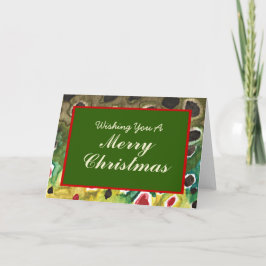 Cartão De Festividades Pele do Natal Pescando Trutas Marrons