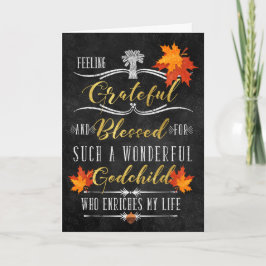 Cartão De Festividades pelo Godson Thankand Blessings Chalkboard
