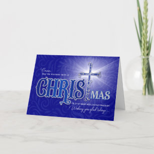 Cartão De Festividades pelo Primo Bênçãos Religiosas de Natal Cristão