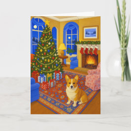 Cartão De Festividades Pembroke Welsh Corgi Holiday Card