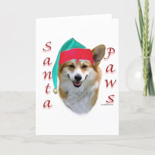 Cartão De Festividades Pembroke Welsh Corgi Papais noeis Paws