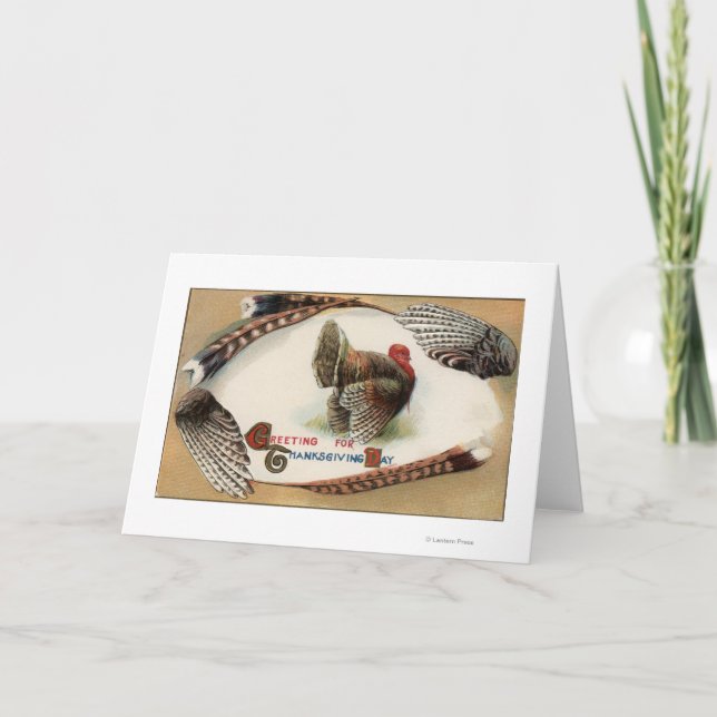 Cartão De Festividades Penas de Turquia (Frente)