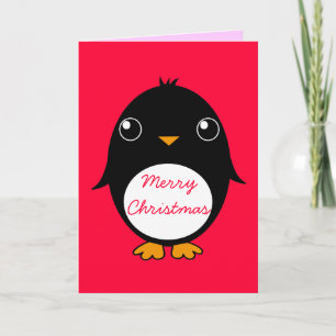 Cartão De Festividades penguin greeting card :  Merry Chrismas