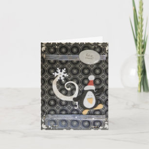 Cartão De Festividades Penguin Holiday Greeting Card