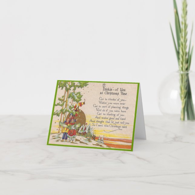 Cartão De Festividades Pensando no Natal (Frente)