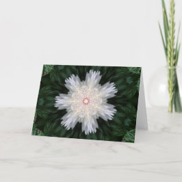 Cartão De Festividades Peony Kaleidoscope de Natal