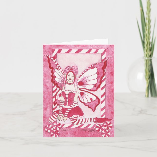 Cartão De Festividades Peppermint Notecard (Frente)