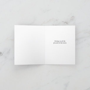 Cartão De Festividades Pequena Casa na Campina Floresta Congelada