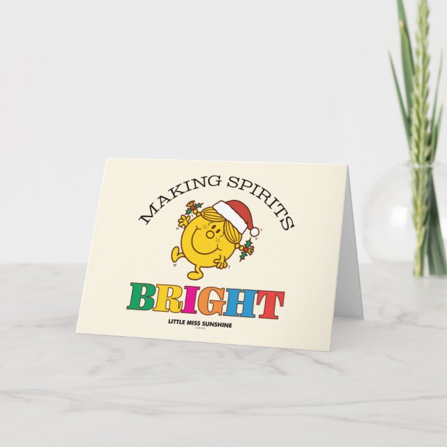 Cartão De Festividades Pequena Miss Sunshine Fazendo Espíritos Brilhantes (Frente)