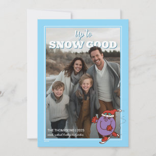 Cartão De Festividades Pequena Senhorita Travessa Até a Neve Boa