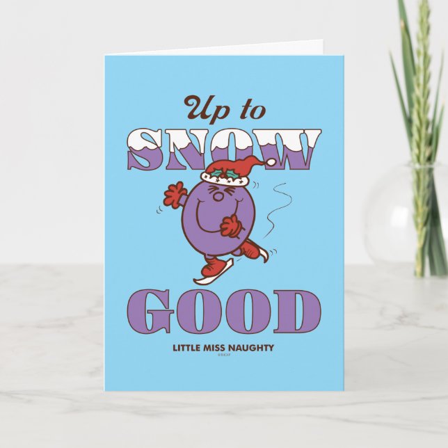 Cartão De Festividades Pequena Senhorita Travessa Até Boa Neve (Frente)