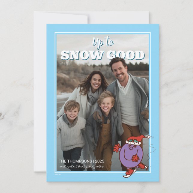 Cartão De Festividades Pequena Travessa Até a Neve Boa (Frente)