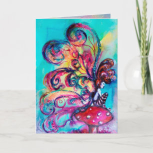 Cartão De Festividades Pequeno Elfo dos Cogumelos