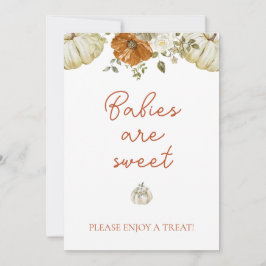 Cartão De Festividades Pequenos Bebês Chás de fraldas De Abóbora São Doce