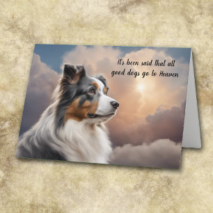 Cartão De Festividades Perda da Simpatia Azul Merle Australiana Shepherd