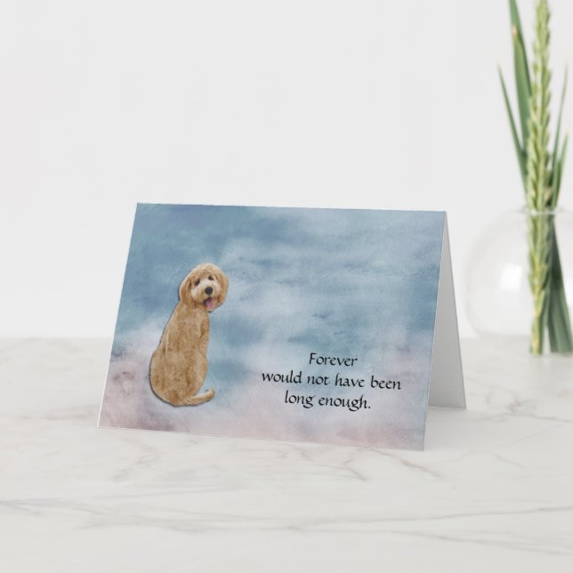Cartão De Festividades Perda de Buff Labradoodle Condolence Card (Frente)