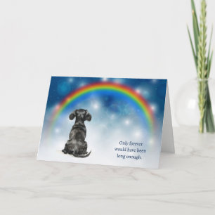 Cartão De Festividades Perda de cachorro Dachshund preto Luzes noturnas C