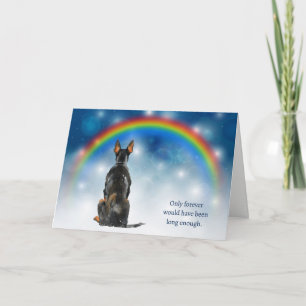 Cartão De Festividades Perda de Luzes Noturnas do Doberman Pinscher Simpa