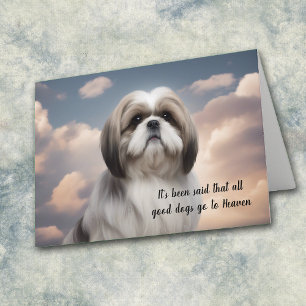 Cartão De Festividades Perda de Shh Tzu Dog Heaven Sympathy