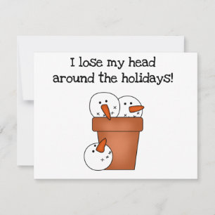 Cartão De Festividades Perder Meus Camisetas e presentes de férias