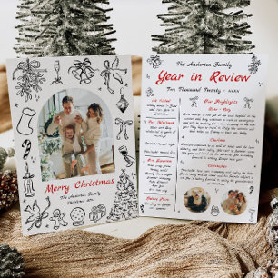 Cartão De Festividades Período de perguntas em revisão Visão geral do ano