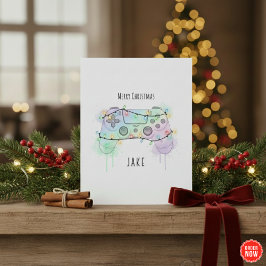 Cartão De Festividades Personalised Gaming Christmas Card for Gamers