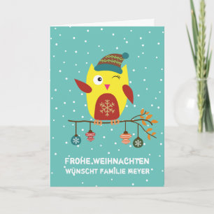 Cartão De Festividades Personalisiert Süsse Weihnachts Eule