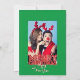 Cartão De Festividades Personalização de Foto do Solteiro Feliz Natal