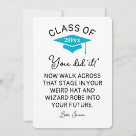 Cartão De Festividades Personalização Engraçada do Assistente Robe e Hat