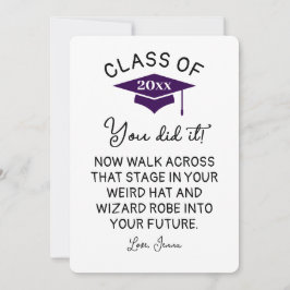 Cartão De Festividades Personalização Engraçada do Assistente Robe e Hat