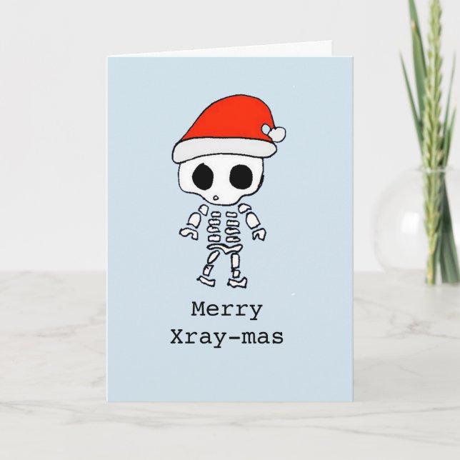 Cartão De Festividades Personalizada engraçada 'feliz x-raymas' (Frente)