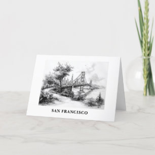 Cartão De Festividades Personalizado a partir da Ponte Golden Gate de São