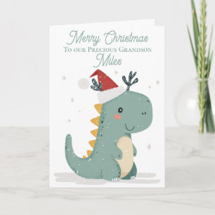 Cartão De Festividades #Personalizado Dinossauro de Cores de Água em Bran