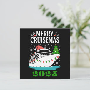 Cartão De Festividades Personalizado Feliz Cruisemas Navio de Cruzeiro Fa