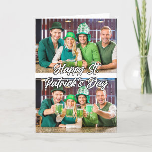 Cartão De Festividades Personalizado Moderno com 2 fotos Rua Modelo. Dia 