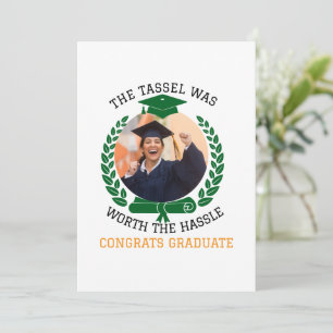 Cartão De Festividades Personalizado O Tassel Valia a Pena Foto De Hassle