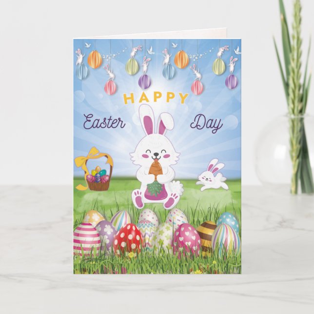 Cartão De Festividades Personalizado, Para Meu Amigo No Feriado De Páscoa (Frente)