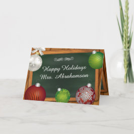 Cartão De Festividades Personalizado Para O Natal Do Professor