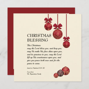 Cartão De Festividades Personalizado que o senhor o abençoe Natal