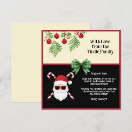 Cartão De Festividades Personalizado "Sleighin' in Style!" Saudação de Na