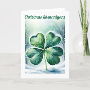 Cartão De Festividades Personalizados Shenanigans de Natal irlandês