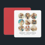 Cartão De Festividades Personalizar 9 Fotografias Modernas Famílias e Mem<br><div class="desc">Adicione fotos personalizadas de cães,  gatos ou pássaros,  famílias e amigos com um quadro simples.</div>