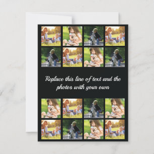 Cartão De Festividades Personalizar colagem e texto de fotos