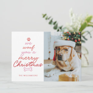 Cartão De Festividades Personalizar Duas Fotografias Engraçadas Cachorro 