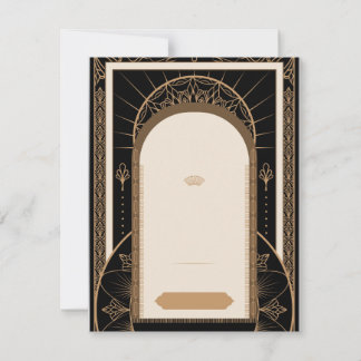 Cartão De Festividades PERSONALIZAR: Fundo Estilo Art Déco