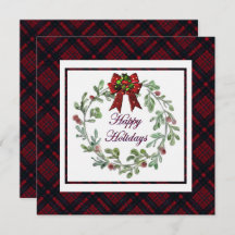 Personalizar Xadrez Vermelha Feliz Feriados