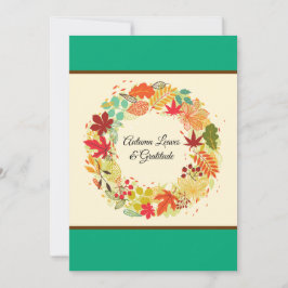 Cartão De Festividades Personalize Aroma de Folhas de Outono Colorido Gri