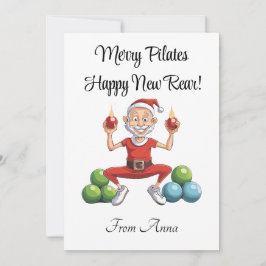 Cartão De Festividades Personalize o Feliz Instrutor Pilates no Natal
