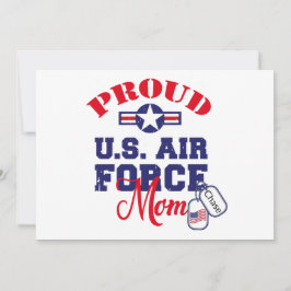Cartão De Festividades Personalize Placa de Identificação Mãe da Força Aé